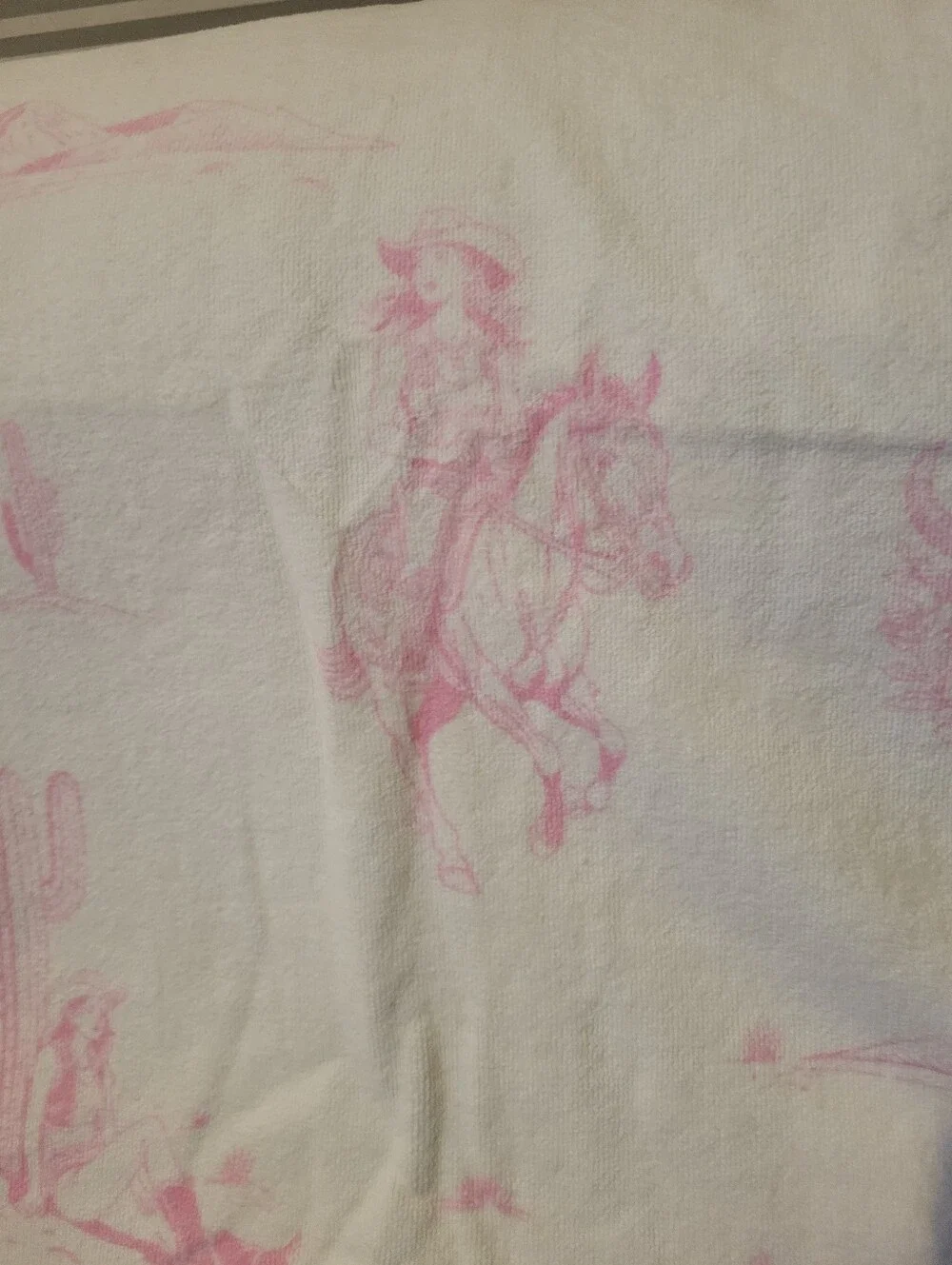 New Pink Cowgirl Wrangler Pink Western Towel Set 4 Bath 2 Hand Towels